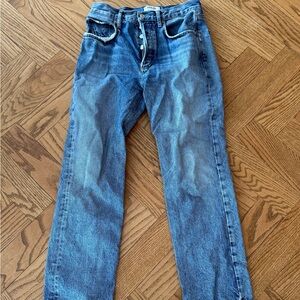 AGOLDE Riley high-rise straight crop jeans